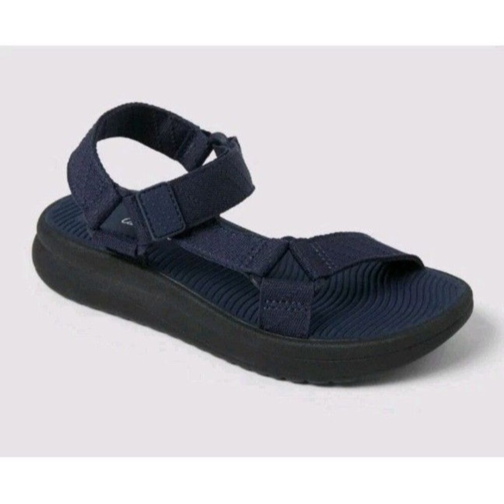 Cat & Jack Kids' Arden Camp Sandal Pull On Style Adjustable Hook Navy Blue
